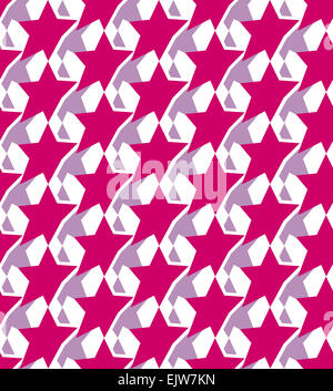 Geometrica pattern seamless sfondo di stelle. Forme colorate composizione Foto Stock