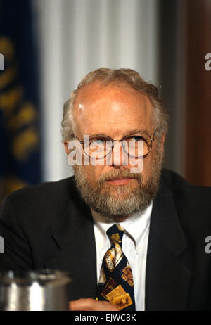 CEO di Adobe Systems John Warnock durante un evento della tecnologia presso il National Press Club Giugno 4, 1997 a Washington, DC. Foto Stock