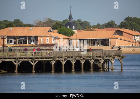 La 'Porta d'Albret' lago marino, a Vieux Boucau les Bains (Francia). Lac marin d'Albret, à Vieux-Boucau-les-Bains (Francia). Foto Stock