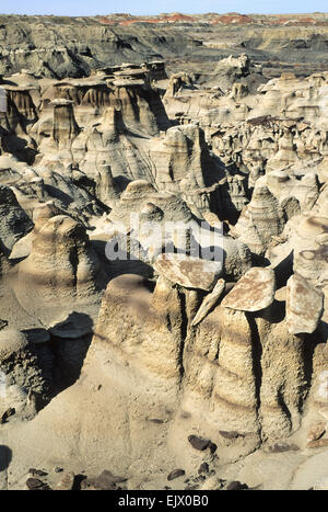 Hoo doo formazioni al Bisti Wilderness Area vicino a Farmington, NM Foto Stock