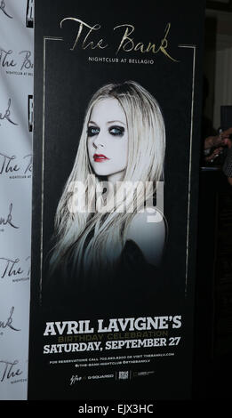 Avril Lavigne festeggia il suo trentesimo compleanno presso la banca un nightclub a Bellagio Hotel and Casino Las Vegas offre: atmosfera dove: Las Vegas, Nevada, Stati Uniti quando: 28 Set 2014 Foto Stock