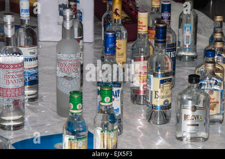 ORENBURG, regione di Orenburg, Russia - 6 February 2015: Vodka dalle steppe Orenburg Foto Stock