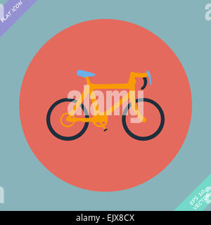 Icona di bicicletta - illustrazione vettoriale. Foto Stock
