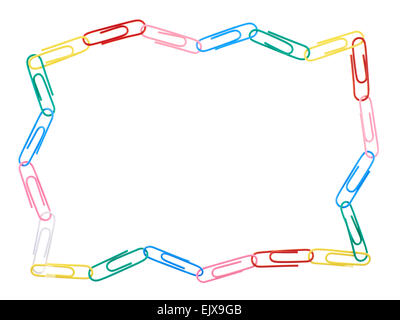Telaio a zig-zag fatti di fermagli per carta Foto Stock
