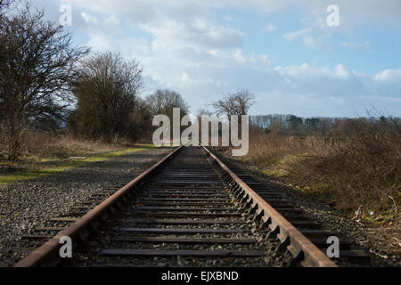 Patrimonio Cambriano Ferrovie Project - in disuso la linea ferroviaria, Oswestry, Shropshire, Inghilterra, Regno Unito Foto Stock