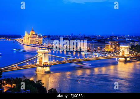 Panorama di Budapest, Ungheria Foto Stock