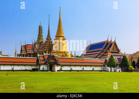Il Wat Phra Kaeo. Thailandia del santissimo tempio, Bangkok Foto Stock