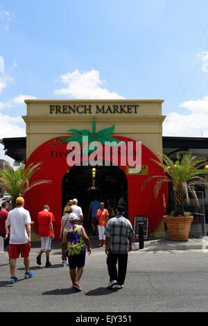 Storico mercato francese creolo ingresso Sagra del pomodoro del quartiere francese di New Orleans in Louisiana RM USA Foto Stock