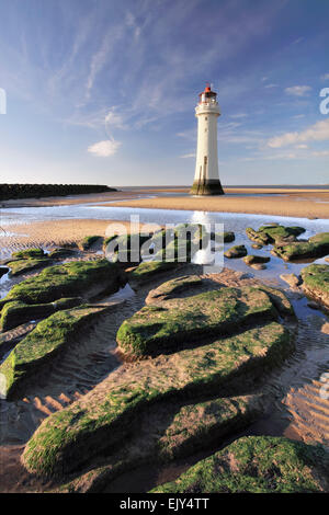 New Brighton faro sul Wirral vicino a Birkenhead Foto Stock