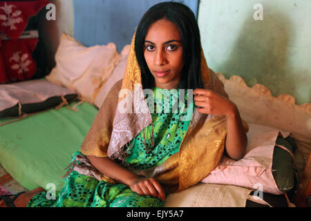 Adolescente etiope, Harar, Est Etiopia. Foto Stock