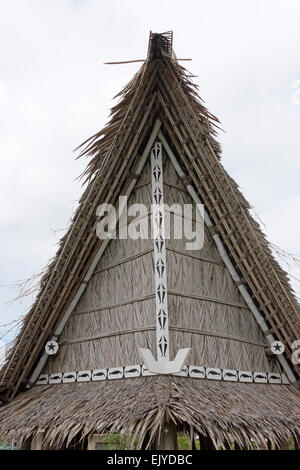 Gli uomini della casa di Isola di Yap, Stati Federati di Micronesia Foto Stock