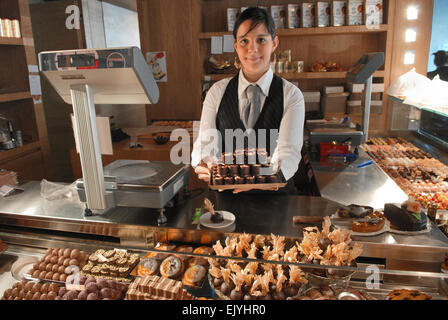 Pasticceria Odone di Torino (Piemonte, Italia), tipica di cioccolatini Foto Stock