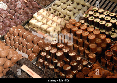 Pasticceria Odone di Torino (Piemonte, Italia), tipica di cioccolatini Foto Stock