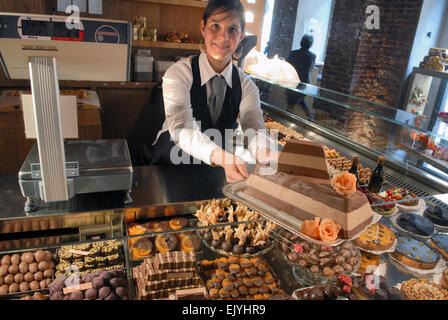 Pasticceria Odone di Torino (Piemonte, Italia), tipica di cioccolatini Foto Stock