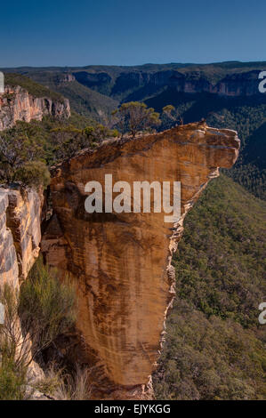 Hanging Rock, Blue Mountains, Nuovo Galles del Sud, Australia Foto Stock