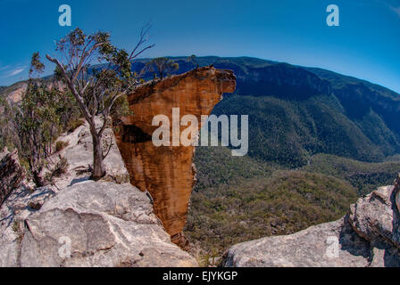 Hanging Rock, Blue Mountains, Nuovo Galles del Sud, Australia Foto Stock