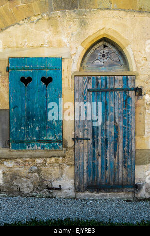 Forma di cuore di apertura porta Foto Stock