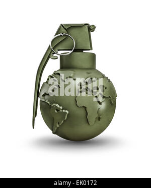 3D render di bombe a mano con la mappa di messa a terra Foto Stock