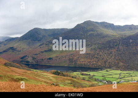 Buttermere da Rannerdale nodi Foto Stock