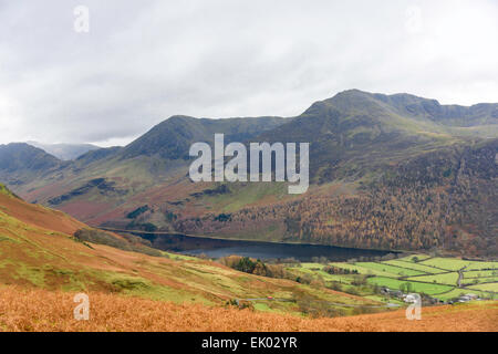 Buttermere da Rannerdale nodi Foto Stock