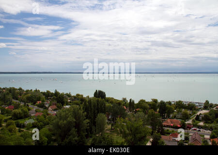 La 46th Blue Ribbon nave a vela gara sul Lago Balaton in Ungheria nel 2014 Foto Stock