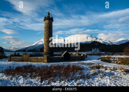 Giacobita memorial a Glenfinnan Foto Stock