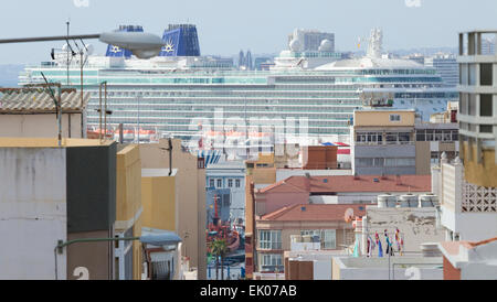 La nave di crociera Britannia a Las Palmas porta su Gran Canaria Isole Canarie Spagna Foto Stock