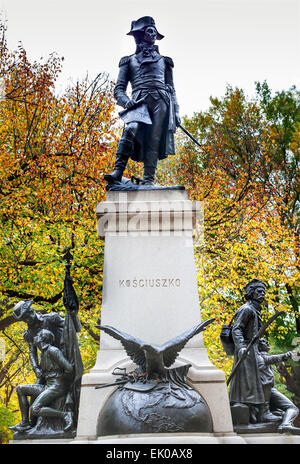 Andrzej Kosciusko statua, American eroe rivoluzionario Lafayette Park Washington DC Foto Stock