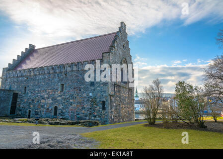 Haakon's Hall è una pietra medievale hall situato all'interno della fortezza Bergenhus. Questa sala è il più grande medievale palazzo secolare Foto Stock