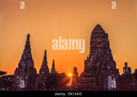 Tempio di Ayutthaya Foto Stock
