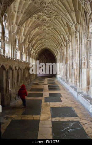 Corridoio Gloucester Cathedral Inghilterra Foto Stock