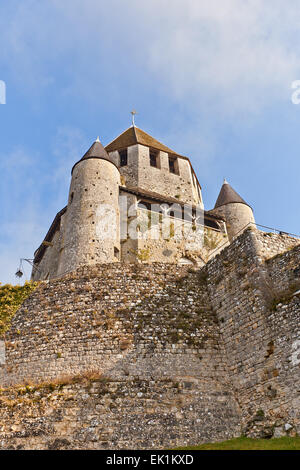 Mantenere la medievale torre di Cesare (circa XII c.), un punto di riferimento ed emblema della città di Provins, Francia. Patrimonio mondiale dell UNESCO Foto Stock