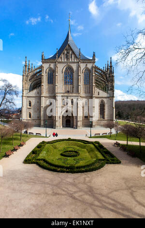 La Cattedrale gotica di Santa Barbara, Kutna Hora, UNESCO, Bohemia Repubblica Ceca Foto Stock