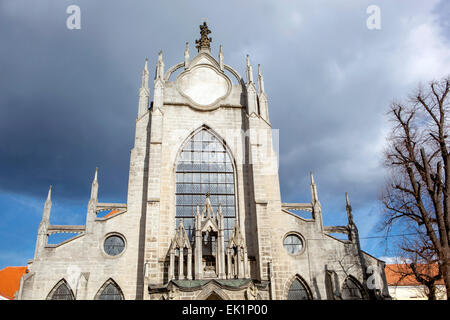 La Chiesa dell'Assunzione di nostra Signora, Abbazia di Sedlec, Kutna Hora, città dell'UNESCO, Repubblica Ceca Foto Stock