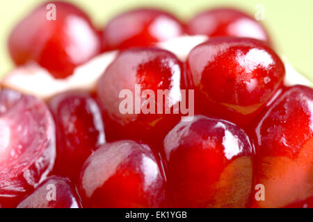 I semi di melograno close up Foto Stock