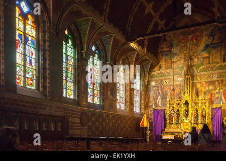 Altare Basilica del Sangue Sacro, il Burg, Bruges, Bruxelles Foto Stock