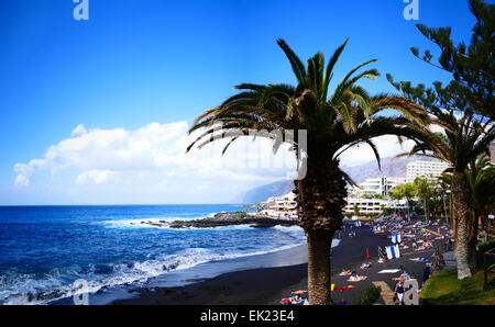 Playa de la Arena della costa occidentale dell'isola di Tenerife Isole Canarie Spagna Foto Stock