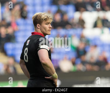 Reading, Regno Unito. 05 apr, 2015. Il rugby europeo Champions Cup Quarti di finale. London Irish versus Edinburgh David Denton Edimburgo. Credito: Azione Sport Plus/Alamy Live News Foto Stock