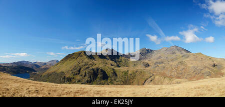 Snowdon Horseshoe in Snowdonia, Gwynedd, il Galles del Nord. Foto Stock