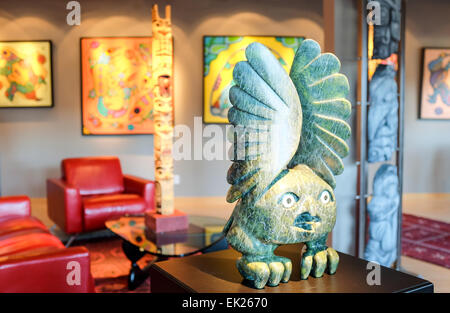 Eagle spirito Gallery, Granville Island, Vancouver, Canada Foto Stock