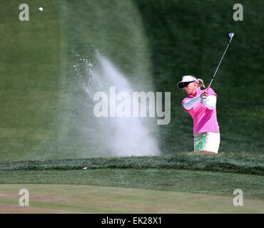 Rancho Mirage, California, Stati Uniti d'America. 5 apr, 2015. MORGAN PRESSEL in azione durante il round finale di ANA ispirazione torneo di golf sul Dina Shore corso del torneo a Mission Hills Country Club. Credito: csm/Alamy Live News Foto Stock