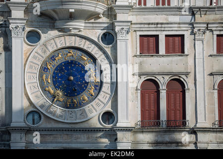 Clock Tower, Piazza San Marco, Venezia, Italia Foto Stock