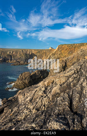 Cappella San essi, nei pressi di Pointe du Van, Finisterre, Bretagna, Francia, Europa Foto Stock