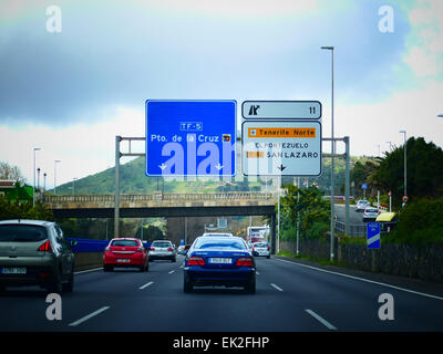 Segno di traffico aeroporto di Puerto de la Cruz Tenerife Isole Canarie Spagna Foto Stock
