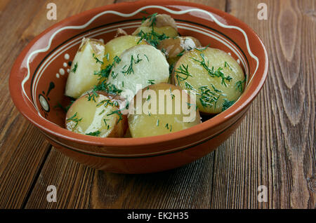 Profondo Sud in stile tedesco insalata di patate. close up Foto Stock