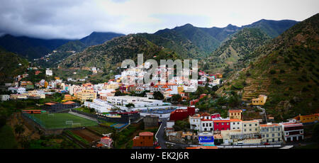 Vallehermoso village La Gomera Canarie Spagna Foto Stock