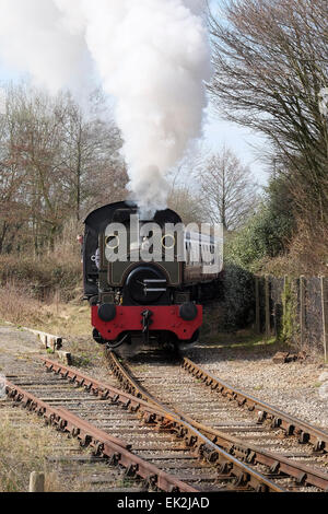 Preston, Lancashire: John Howe locomotiva a vapore in pista al Ribble Steam Railway. Foto Stock