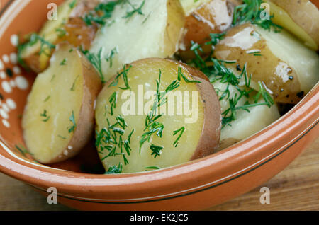 Profondo Sud in stile tedesco insalata di patate. close up Foto Stock