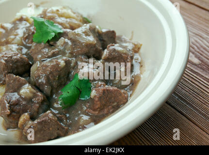 Hachee - Olandese Manzo & cipolla stufata. tradizionale stufato olandese sulla base di carne tagliata a dadini, pesce o pollame e verdure. Foto Stock