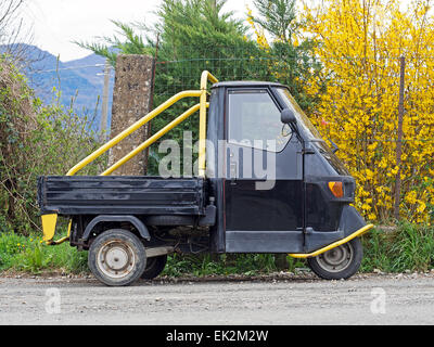 Ape Piaggio, Apecar, Ape Car, Ape. Italiano a tre ruote. Foto scattata 5 Aprile 2015 Foto Stock